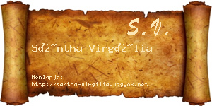 Sántha Virgília névjegykártya
